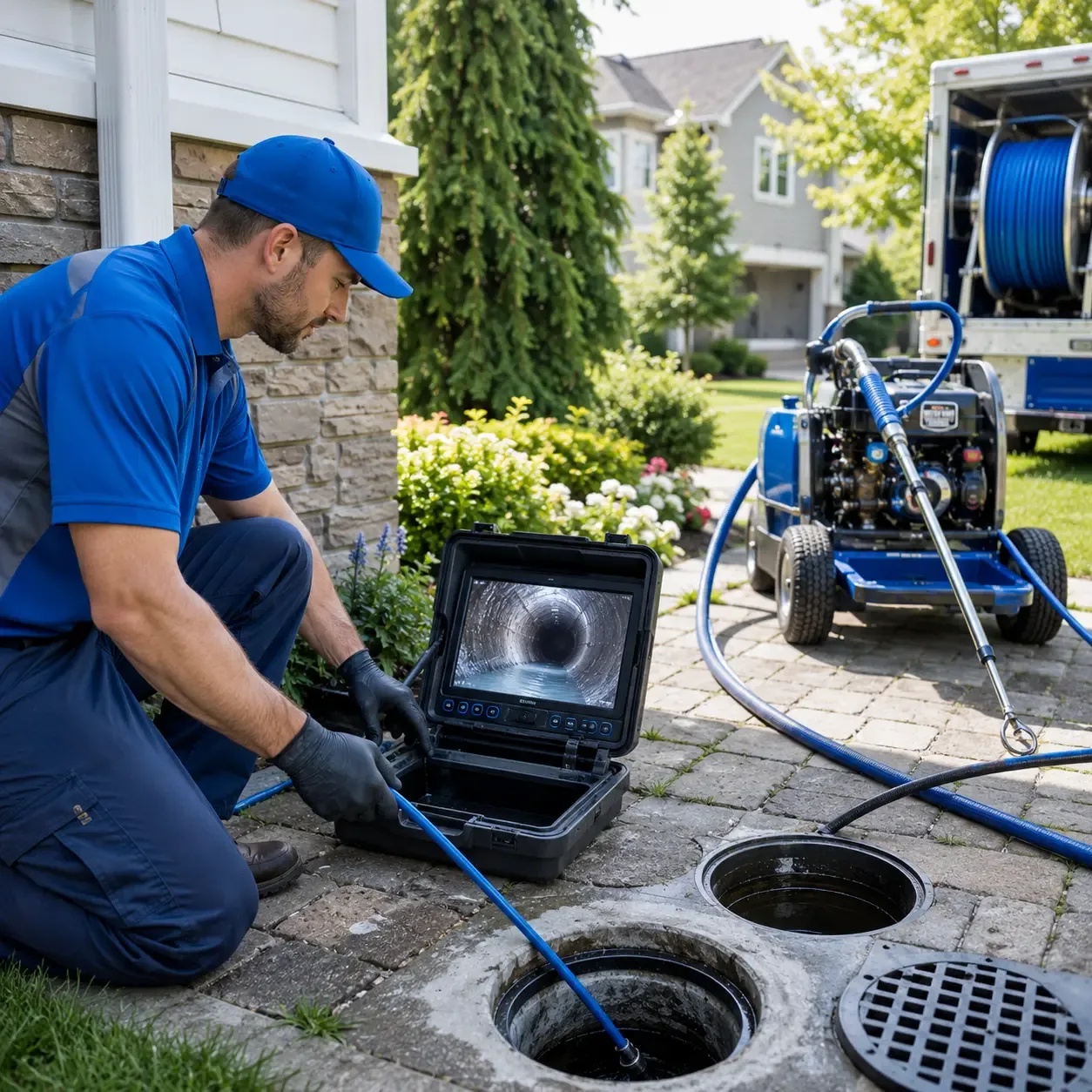 Outdoor drain cleaning professionals serving Evansville, AR